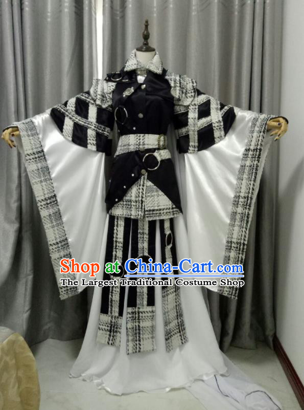 Chinese Puppet Show Chivalrous Male Garment Costumes Ancient Swordsman Uniforms Traditional Cosplay Young Knight Clothing