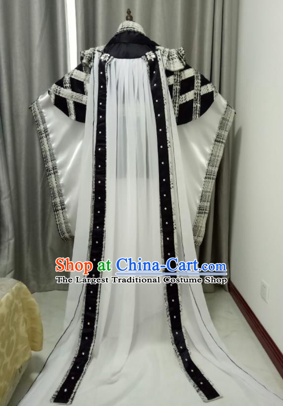 Chinese Puppet Show Chivalrous Male Garment Costumes Ancient Swordsman Uniforms Traditional Cosplay Young Knight Clothing