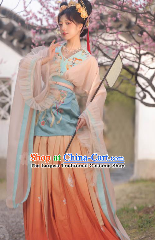 China Southern and Northern Dynasties Garment Costumes Traditional Court Beauty Historical Clothing Ancient Palace Princess Hanfu Dress Apparels
