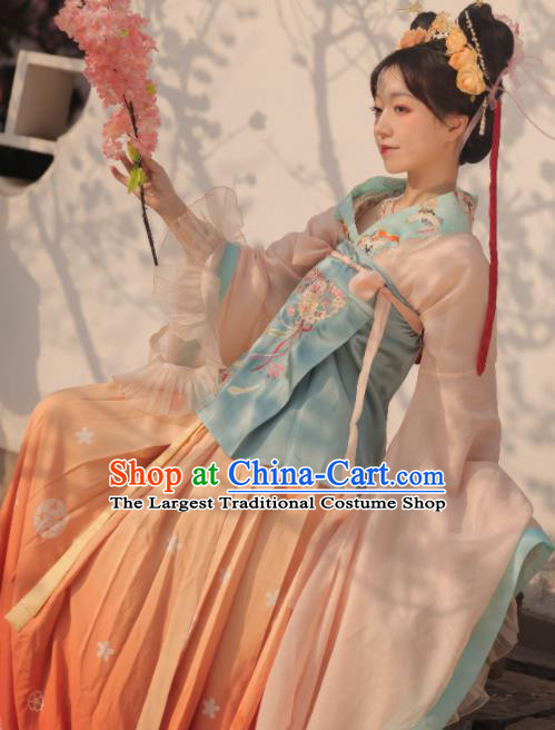 China Southern and Northern Dynasties Garment Costumes Traditional Court Beauty Historical Clothing Ancient Palace Princess Hanfu Dress Apparels