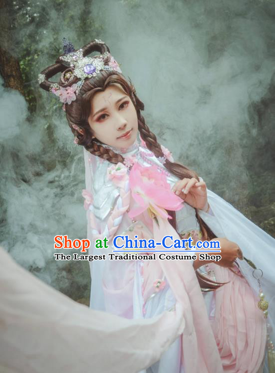 China Traditional Puppet Show Yu Qinghuan Garment Costumes Ancient Fairy Princess Clothing Cosplay Empress Dress Outfits