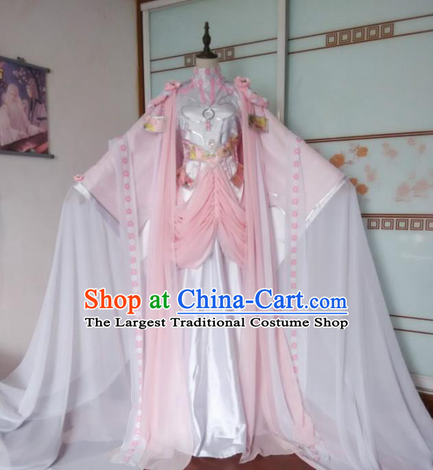 China Traditional Puppet Show Yu Qinghuan Garment Costumes Ancient Fairy Princess Clothing Cosplay Empress Dress Outfits