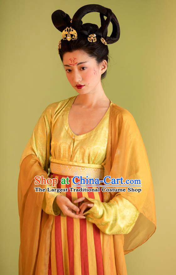 China Tang Dynasty Court Lady Garment Costumes Ancient Princess Historical Clothing Traditional Palace Dance Hanfu Dress Uniforms