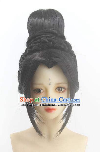 Chinese Cosplay Swordswoman Hair Accessories Ancient Bride Wigs Headwear Traditional Hanfu The Untamed Jiang Yanli Hairpieces