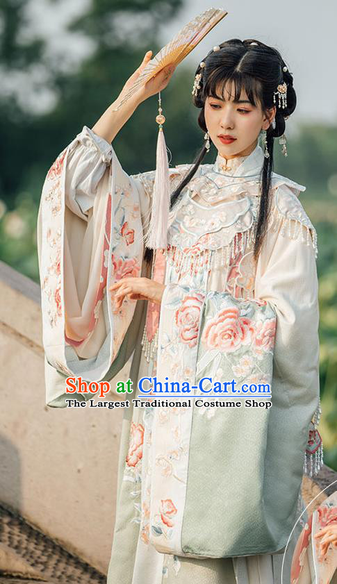 China Ancient Palace Princess Garment Costumes Ming Dynasty Beauty Historical Clothing Traditional Court Hanfu Dress Complete Set