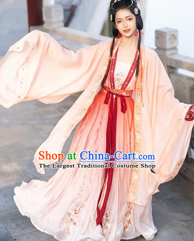 China Ancient Princess Garment Costumes Tang Dynasty Wedding Historical Clothing Traditional Bride Red Hanfu Dress Apparels