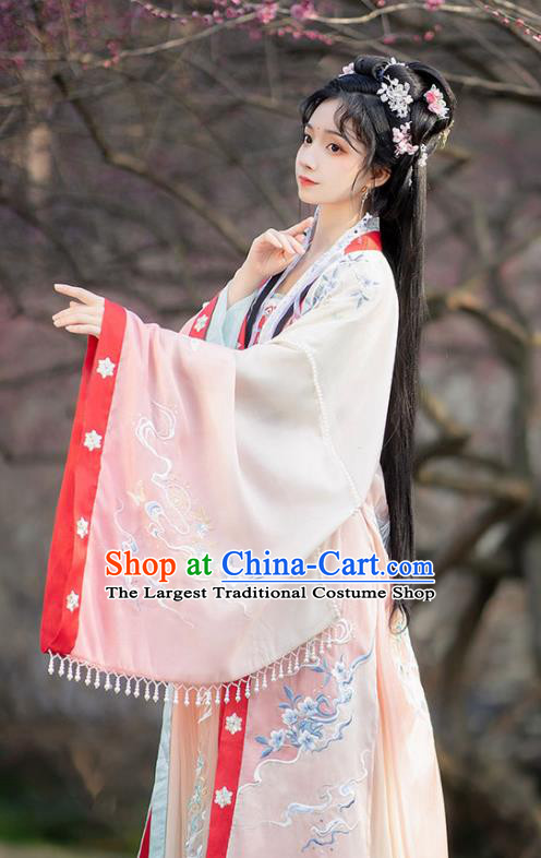 China Ancient Palace Princess Garment Costumes Tang Dynasty Court Beauty Historical Clothing Traditional Young Lady Hanfu Dress Apparels