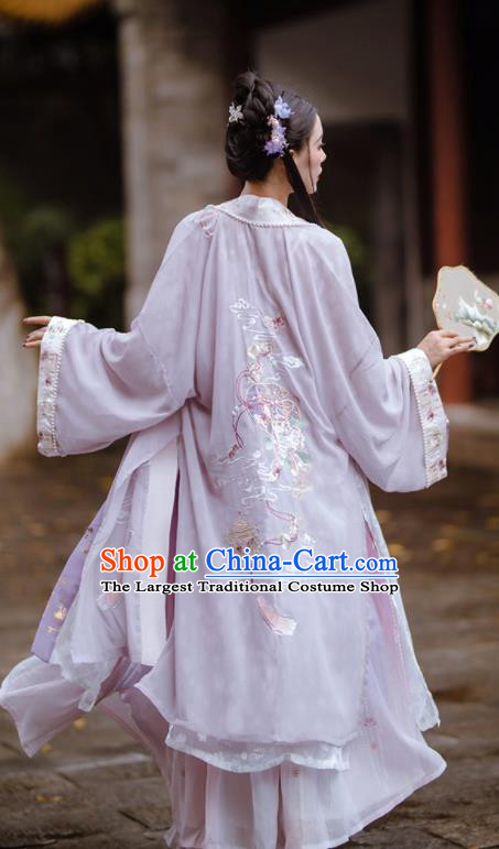 China Song Dynasty Young Lady Historical Clothing Traditional Civilian Female Hanfu Dress Apparels Ancient Woman Garment Costumes Full Set