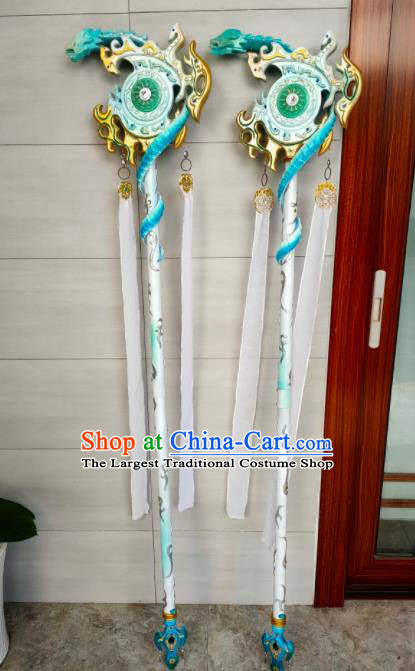Custom Chinese Handmade Swordsman Props Cosplay Mace Accessories Puppet Show Sceptre