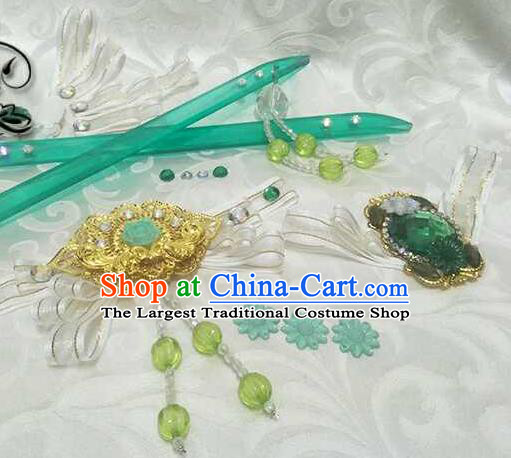 China Traditional Puppet Show Goddess Hair Accessories Cosplay Fairy Princess Hair Sticks Ancient Young Lady Hairpins