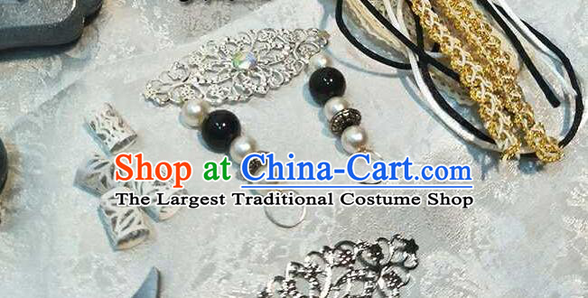 Chinese Ancient Royal King Hair Accessories Handmade Cosplay Swordsman Headpieces Traditional Puppet Show Emperor Jun Fengtian Hair Crown
