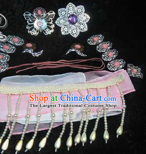 China Traditional Puppet Show Yu Qinghuan Hair Accessories Cosplay Fairy Princess Hair Sticks Ancient Goddess Hairpins