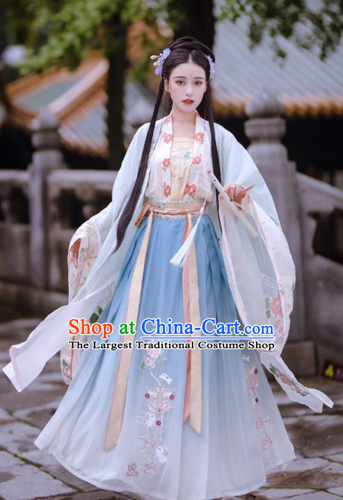 China Traditional Court Lady Historical Clothing Ancient Princess Garment Costumes Song Dynasty Palace Beauty Hanfu Dress Apparels
