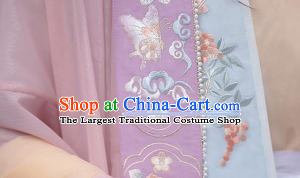 China Song Dynasty Female Hanfu Dress Apparels Traditional Young Lady Historical Clothing Ancient Royal Princess Garment Costumes Full Set