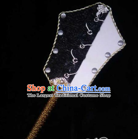 Custom Chinese Puppet Show Military Counsellor Fan Props Handmade Swordsman Fans Accessories Cosplay Performance Fan