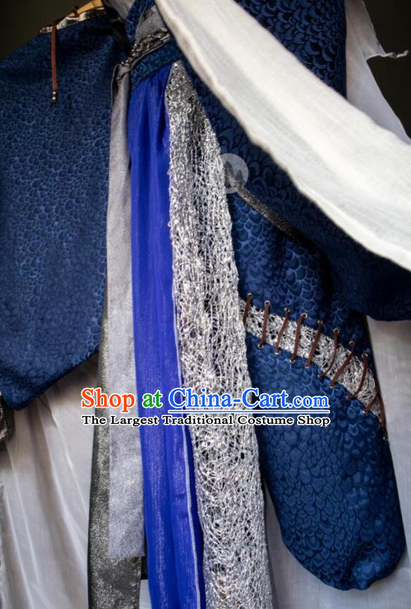 China Traditional Puppet Show Emperor Garment Costumes Cosplay Swordsman Apparels Ancient Royal King Robe Clothing