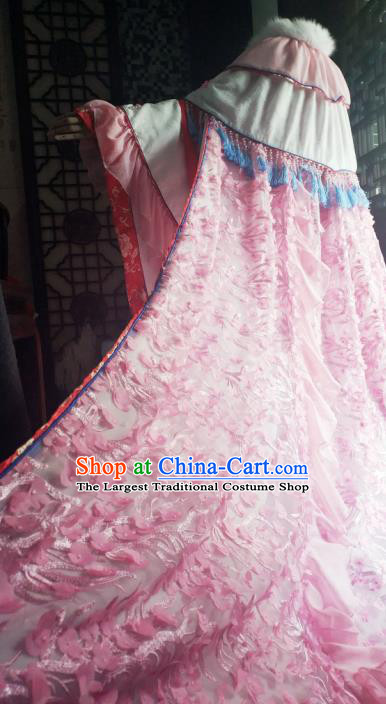 Custom Chinese Puppet Show Feng Cailing Pink Dress Outfits Ancient Empress Clothing Cosplay Fairy Queen Garment Costumes