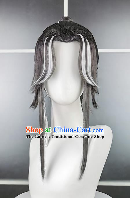 Chinese Ancient Swordsman Hair Accessories Cosplay Young Knight Hairpieces Traditional JX Online Xue Zhi Wigs Headdress