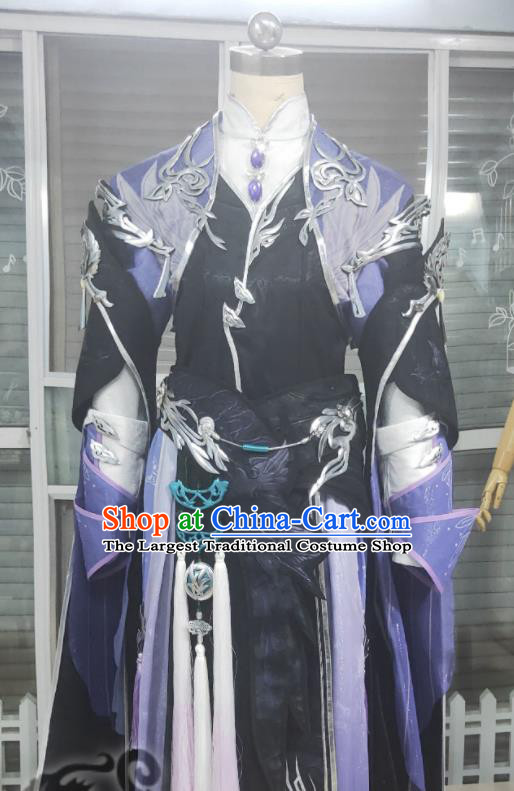 China Traditional JX Online General Garment Costumes Cosplay Swordsman Apparels Ancient Knight Warrior Clothing