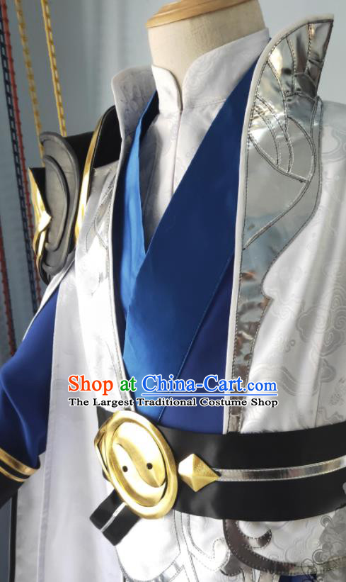 China Cosplay Swordsman Apparels Ancient Young General Clothing Traditional JX Online Chivalrous Knight Xie Yunliu Garment Costumes