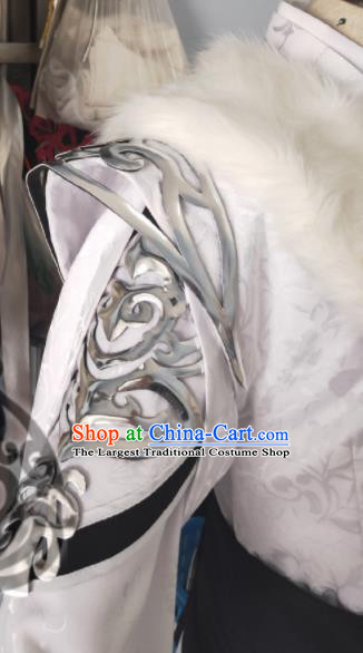 China Cosplay Swordsman Apparels Ancient Royal Prince Clothing Traditional Moonlight Blade Knight Garment Costumes