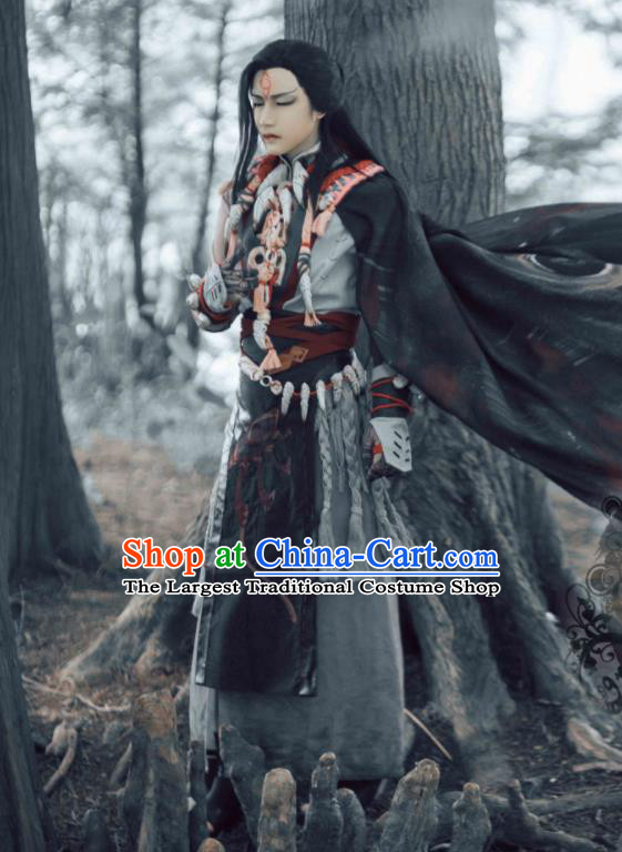 China Ancient Young Hero Clothing Traditional Swords of Legends Jin Yun Garment Costumes Cosplay Swordsman Apparels