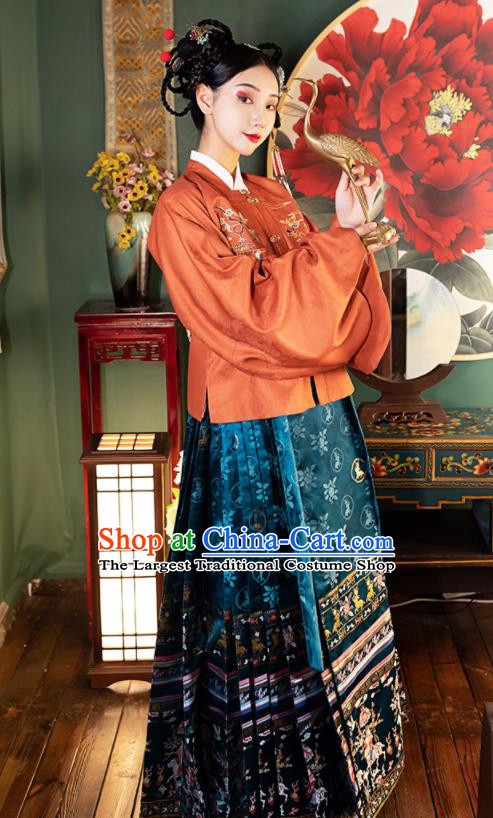 China Ancient Court Woman Garment Costumes Ming Dynasty Palace Beauty Hanfu Dress Apparels Traditional Imperial Consort Historical Clothing