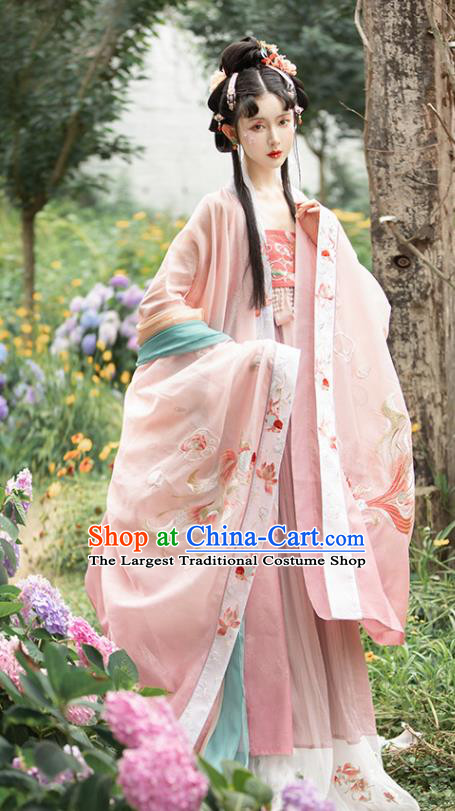 China Tang Dynasty Palace Princess Historical Clothing Traditional Court Lady Hanfu Dress Ancient Noble Beauty Garment Costumes