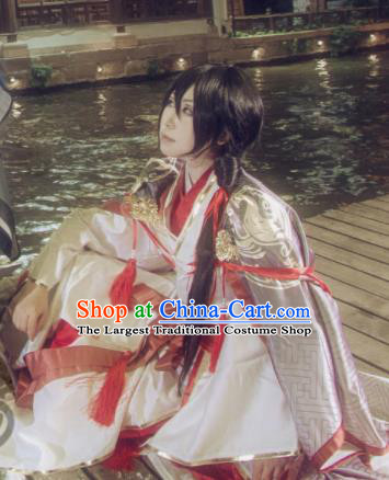 China Traditional Chivalrous Kawaler Garment Costumes Cosplay Swordsman Apparels Ancient Royal Prince Clothing