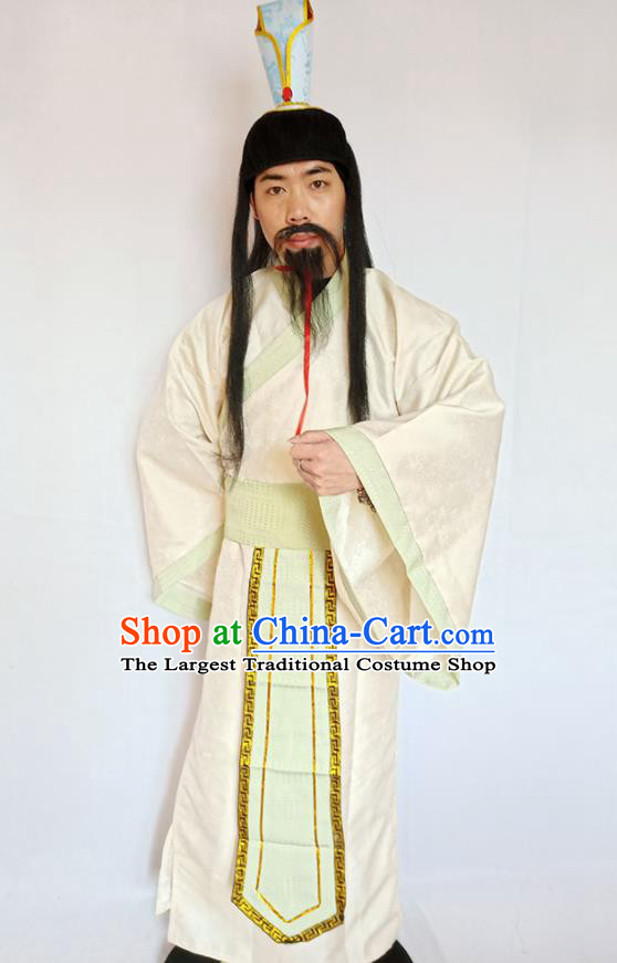 Top China Cosplay Immortal Clothing Han Dynasty Official Garment Costumes Ancient Prime Minister Golden Robe Apparels