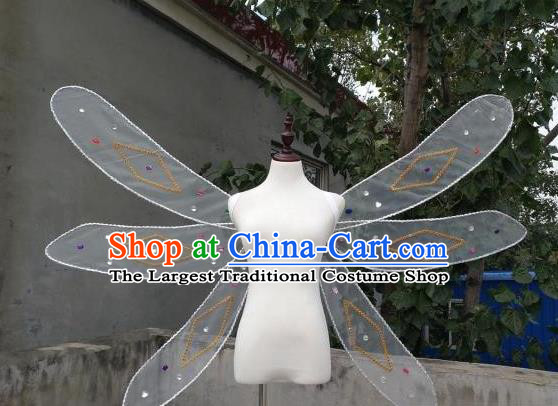 Top Brazilian Parade Back Accessories Cosplay Angel Decorations Miami Catwalks Props Stage Show Organza Wings