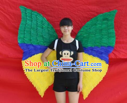 Top Opening Dance Back Accessories Brazil Parade Decorations Miami Catwalks Feather Props Stage Show Butterfly Wings