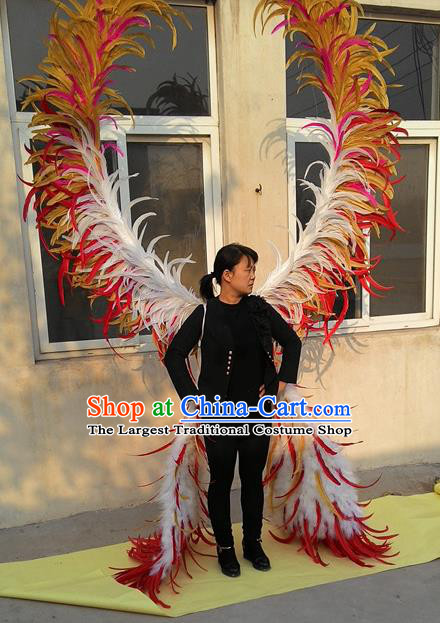 Top Opening Dance Back Accessories Brazil Parade Decorations Miami Angel Catwalks Props Stage Show Deluxe Feather Wings