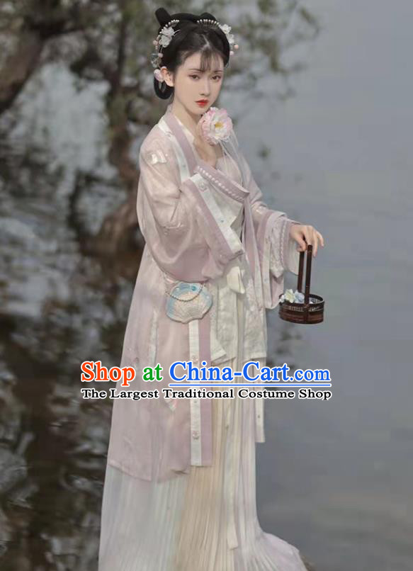 China Ancient Royal Princess Garment Costumes Song Dynasty Historical Clothing Traditional Noble Infanta Hanfu Dress Apparels for Women