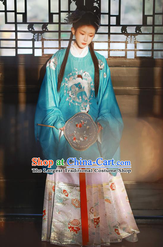 China Traditional Women Hanfu Dress Apparels Ancient Palace Beauty Garment Costumes Ming Dynasty Princess Historical Clothing