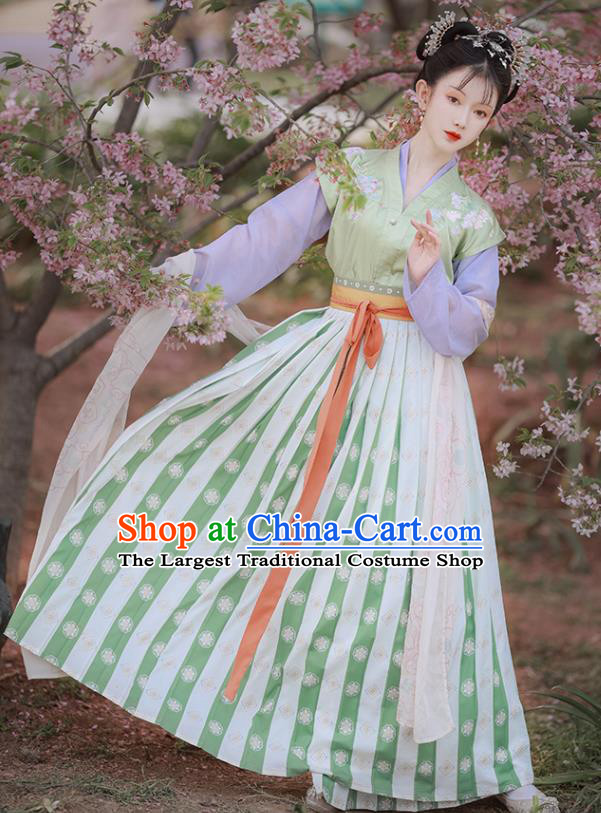 China Traditional Court Lady Hanfu Dress Apparels Ancient Princess Garment Costumes Tang Dynasty Historical Clothing Complete Set