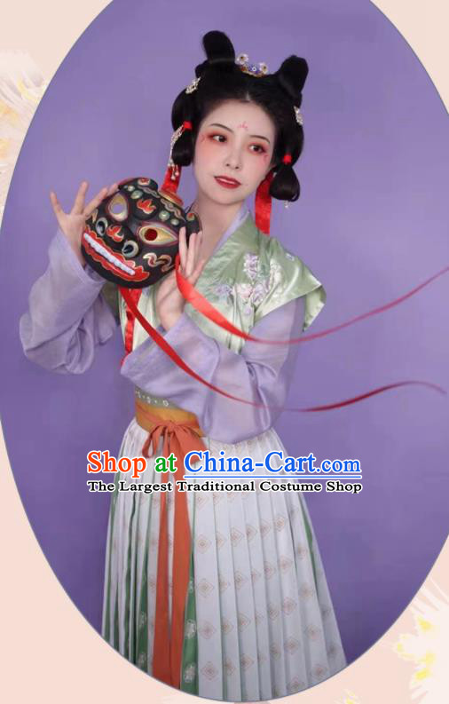 China Traditional Court Lady Hanfu Dress Apparels Ancient Princess Garment Costumes Tang Dynasty Historical Clothing Complete Set