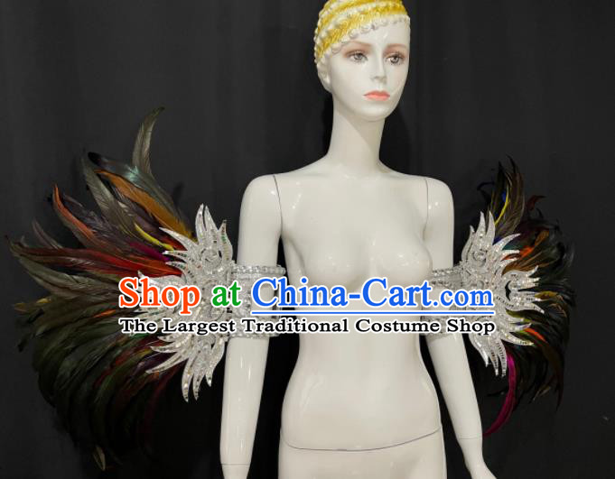 Professional Opening Dance Arms Accessories Samba Dance Decorations Halloween Fancy Ball Props Brazilian Carnival Feather Ornaments