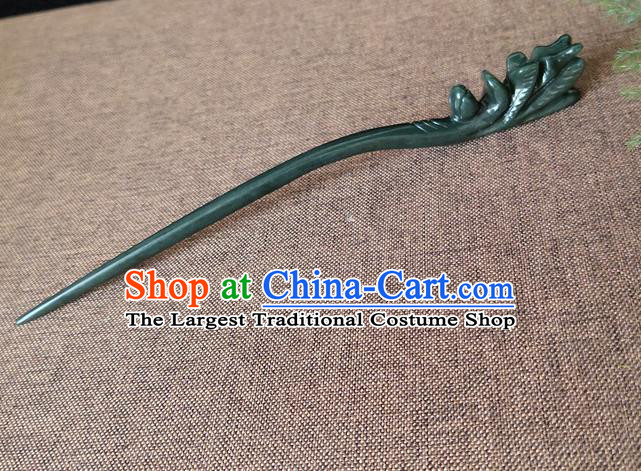 China Traditional Hanfu Hair Accessories Ancient Princess Hair Stick Classical Headpiece Handmade Jade Carving Hairpin