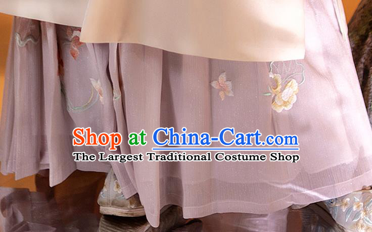 China Ming Dynasty Female Garment Costumes Traditional Nobility Lady Hanfu Dress Apparels Ancient Royal Princess Clothing