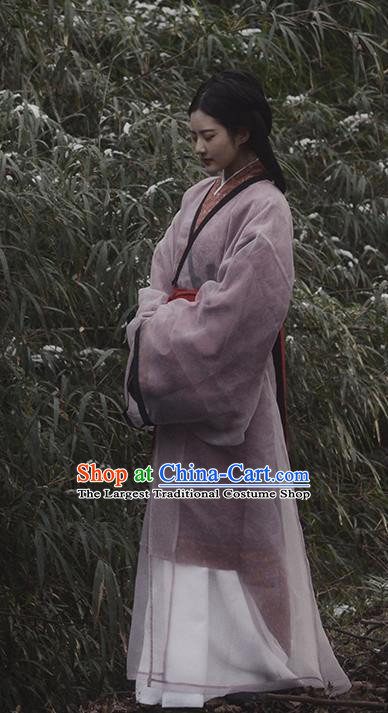 China Han Dynasty Palace Lady Garment Costumes Traditional Historical Clothing Ancient Young Beauty Hanfu Dress Apparels