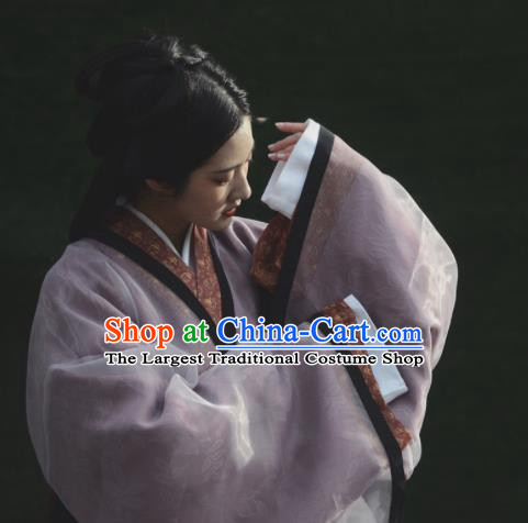 China Han Dynasty Palace Lady Garment Costumes Traditional Historical Clothing Ancient Young Beauty Hanfu Dress Apparels