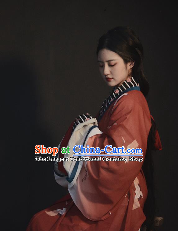 China Ancient Imperial Consort Hanfu Dress Apparels Han Dynasty Court Beauty Garment Costumes Traditional Historical Clothing