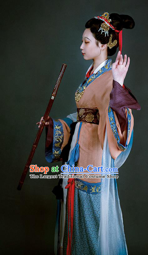 China Traditional Hanfu Historical Costumes Ancient Court Woman Dress Clothing Song Dynasty Palace Beauty Garments Complete Set