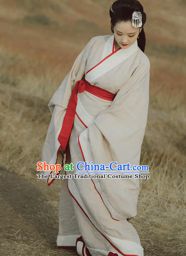 China Ancient Palace Lady Clothing Han Dynasty Imperial Consort Hanfu Dress Traditional Court Beauty Historical Costume