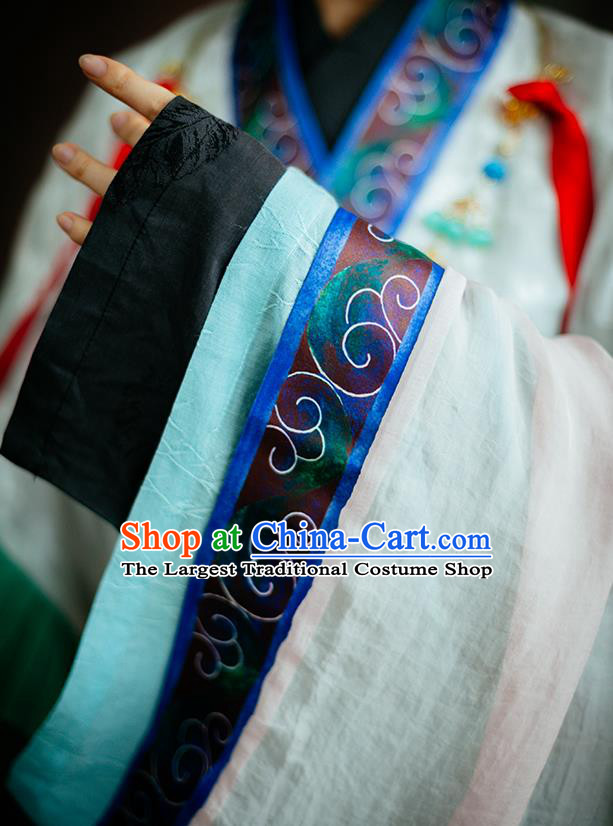 China Ancient Imperial Consort Garment Clothing Song Dynasty Court Beauty Hanfu Dress Traditional Dunhuang Murals Historical Costumes Complete Set