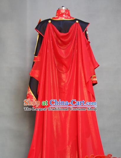 China Cosplay Female Swordsman Garment Costumes Ancient Queen Hanfu Dress Traditional Puppet Show Princess Gongsun Yue Clothing