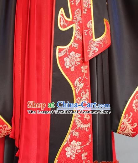 China Cosplay Female Swordsman Garment Costumes Ancient Queen Hanfu Dress Traditional Puppet Show Princess Gongsun Yue Clothing