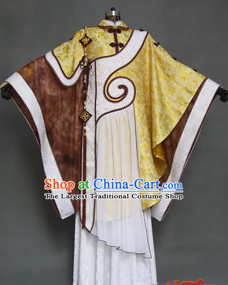 China Cosplay Monk Hanfu Clothing Ancient Swordsman Garment Costumes Traditional Puppet Show Buddhist Knight Mu Shaoai Uniforms