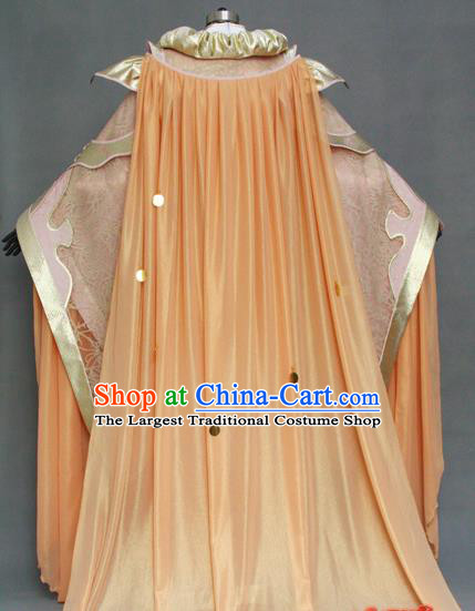 China Traditional Puppet Show Swordswoman Beifang Xiu Clothing Cosplay Queen Garment Costumes Ancient Empress Pink Hanfu Dress